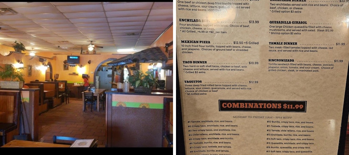 El Girasol Menu